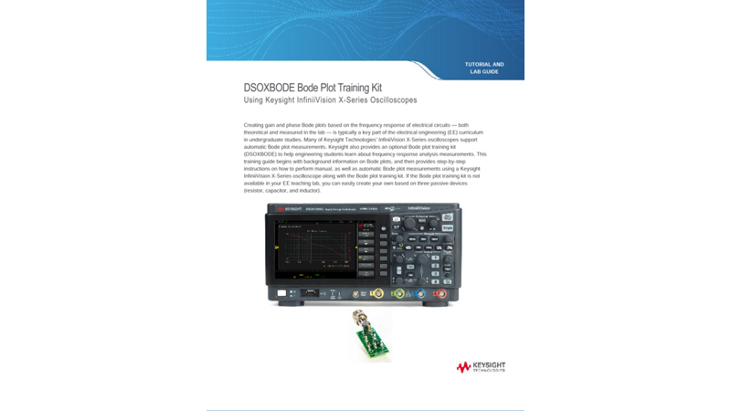DSOXBODE Bode Plot Training Kit Tutorial and Lab Guide